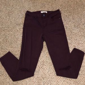 Bullhead Pacsun High Rise Distressed Skinny Jeans